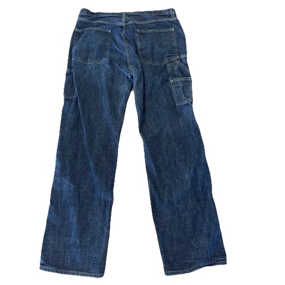 Levi’s 514 Jeans Mens Size 36x34 Blue Denim Slim Straight Carpenter Y2K Workwear - Picture 2 of 13